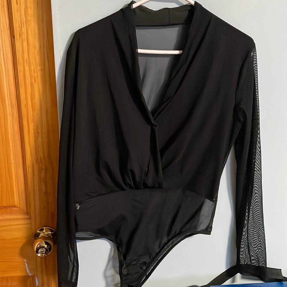 Black body suit / stretchy See-through